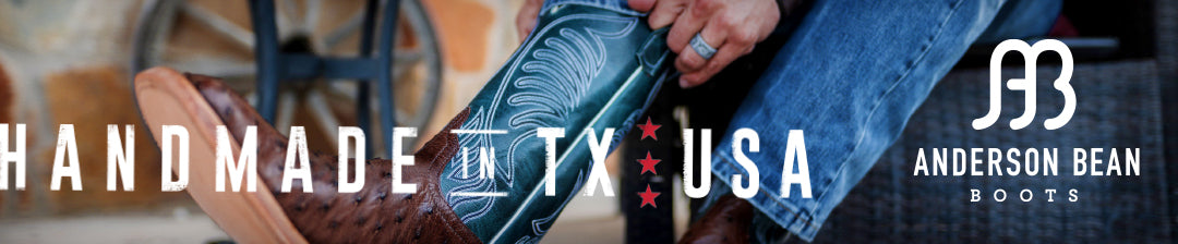 Men’s Anderson Bean handmade cowboy boots from Texas – available at Lara Boot Company in Epping, NH
