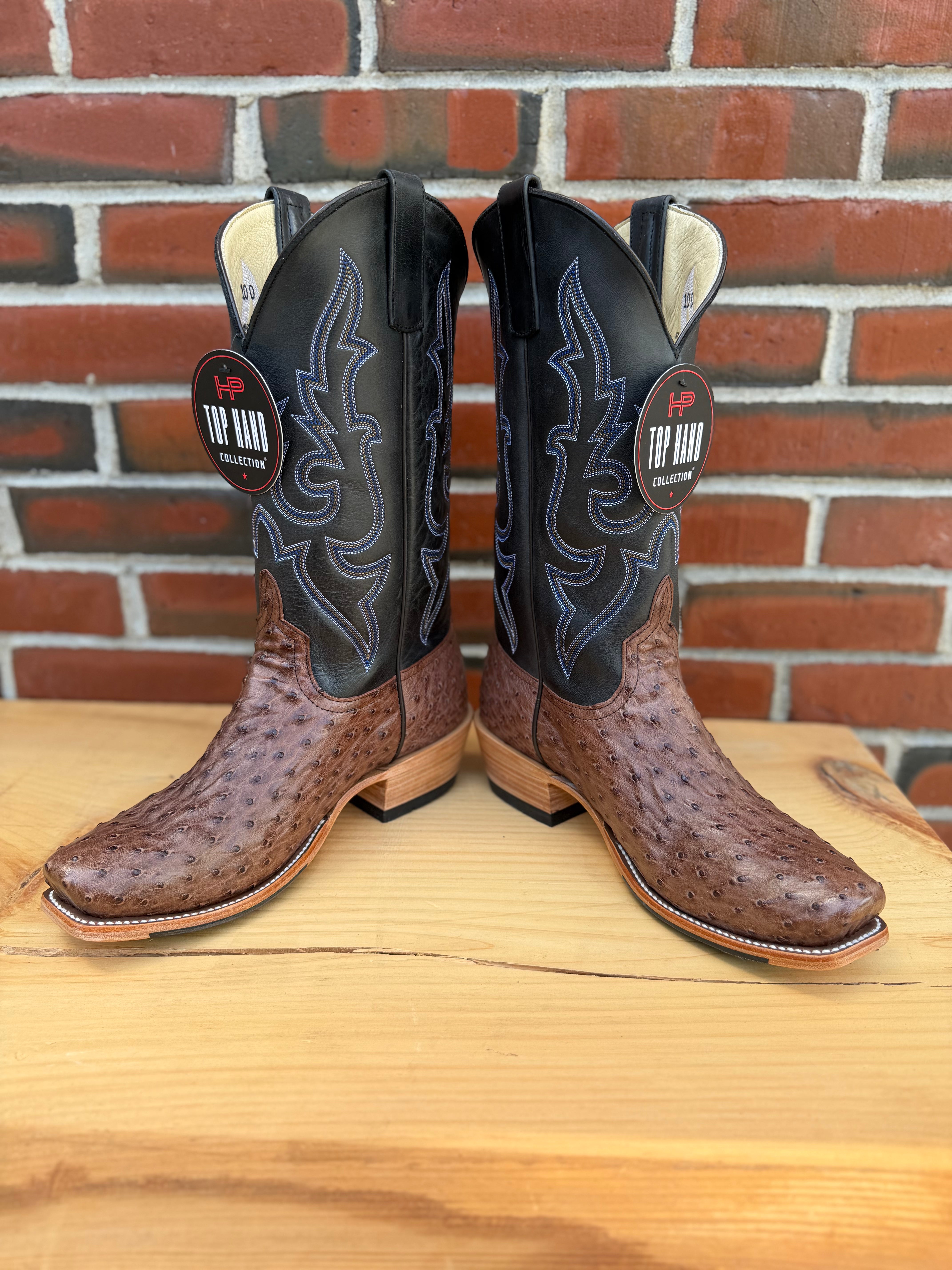 Top Hand Horse Power | Kango Tobacco Full Quill Ostrich Cowboy Boots