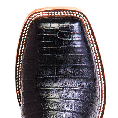 Top Hand Horse Power | Black Caiman Belly Cowboy Boots
