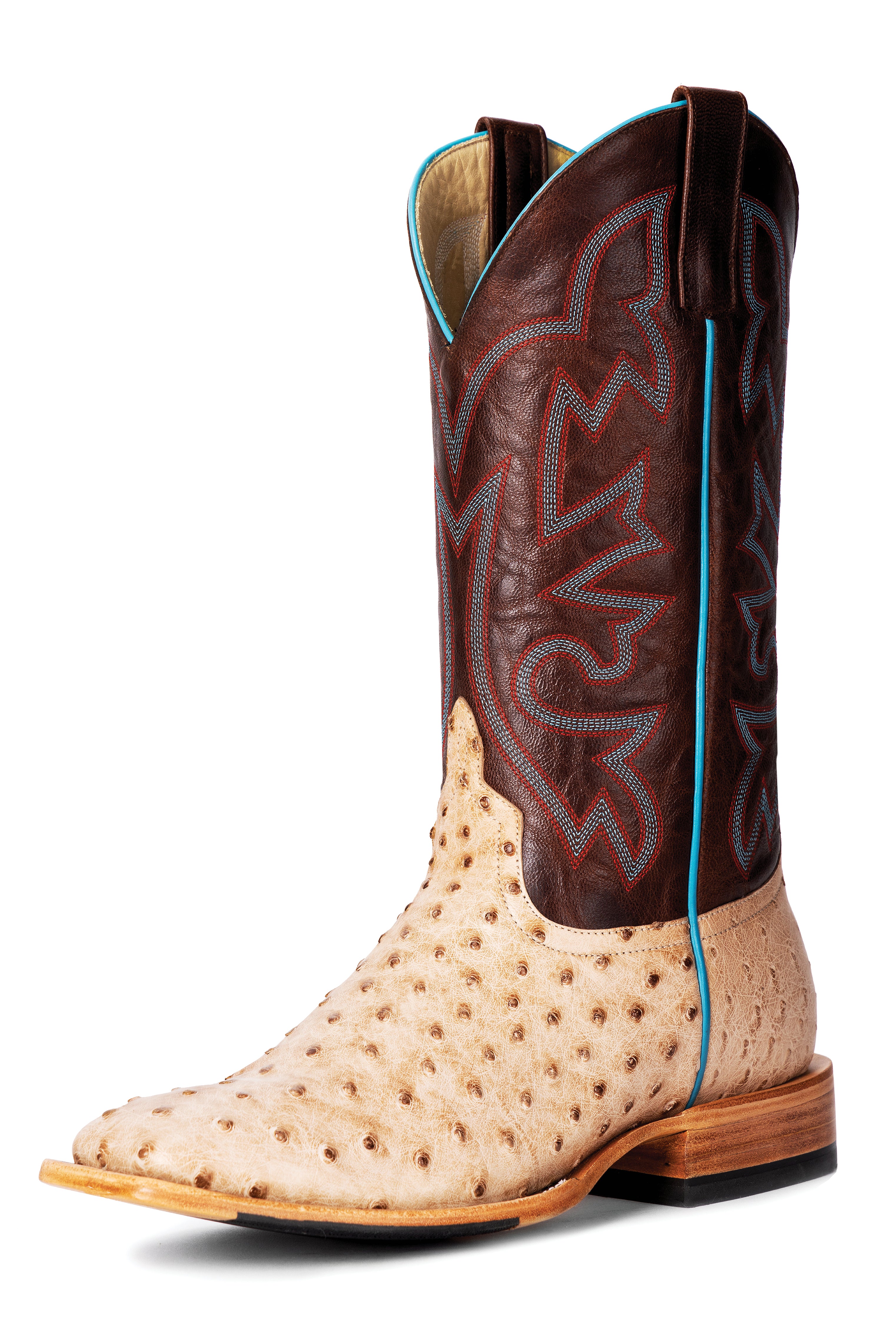 Top Hand Horse Power | Tan Vintage Bruciato Full Quill Ostrich Cowboy Boots
