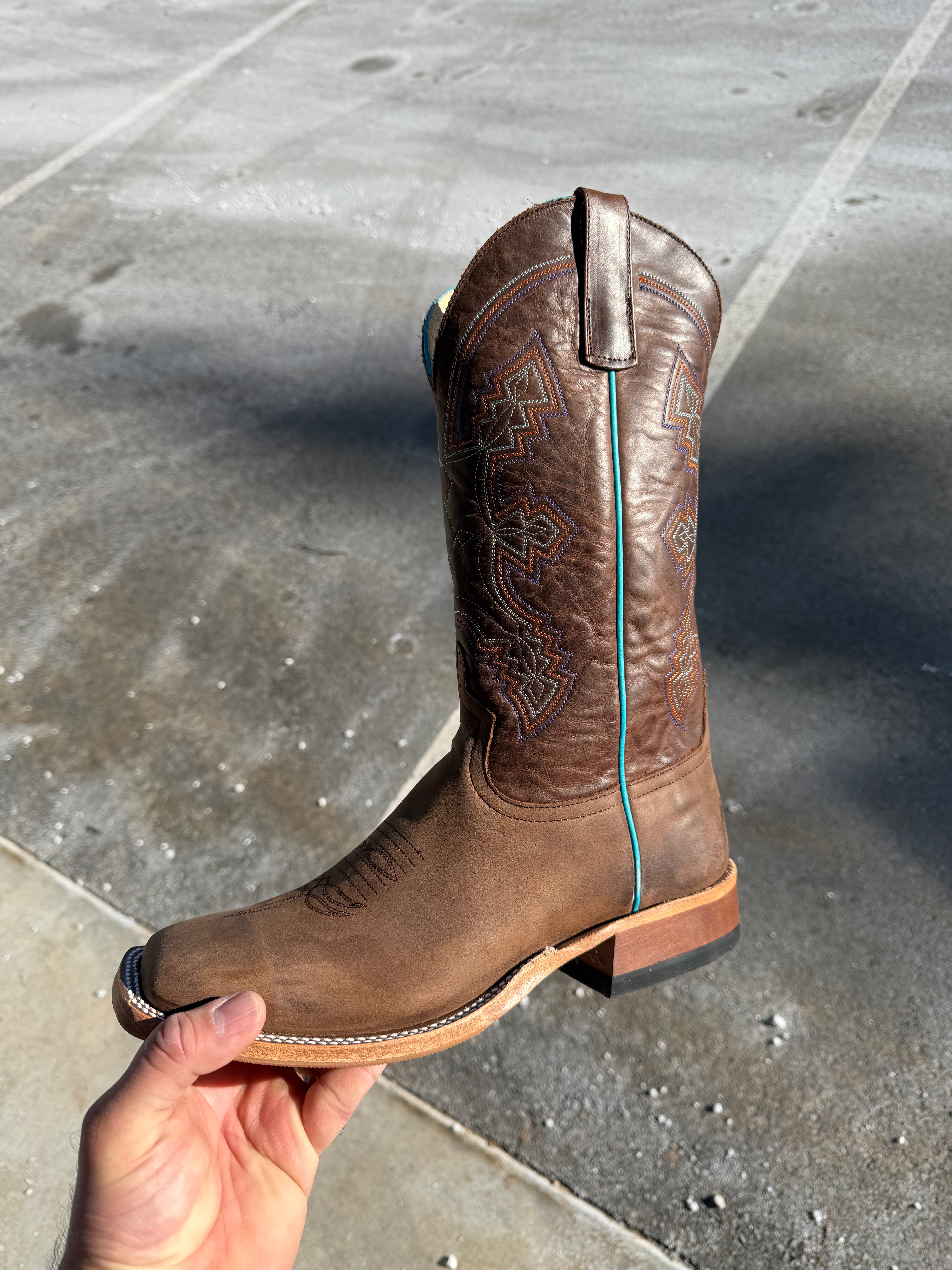 Anderson Bean | Dark Brown Barcelona Cowboy Boots – 13” Brown Avatar Tops