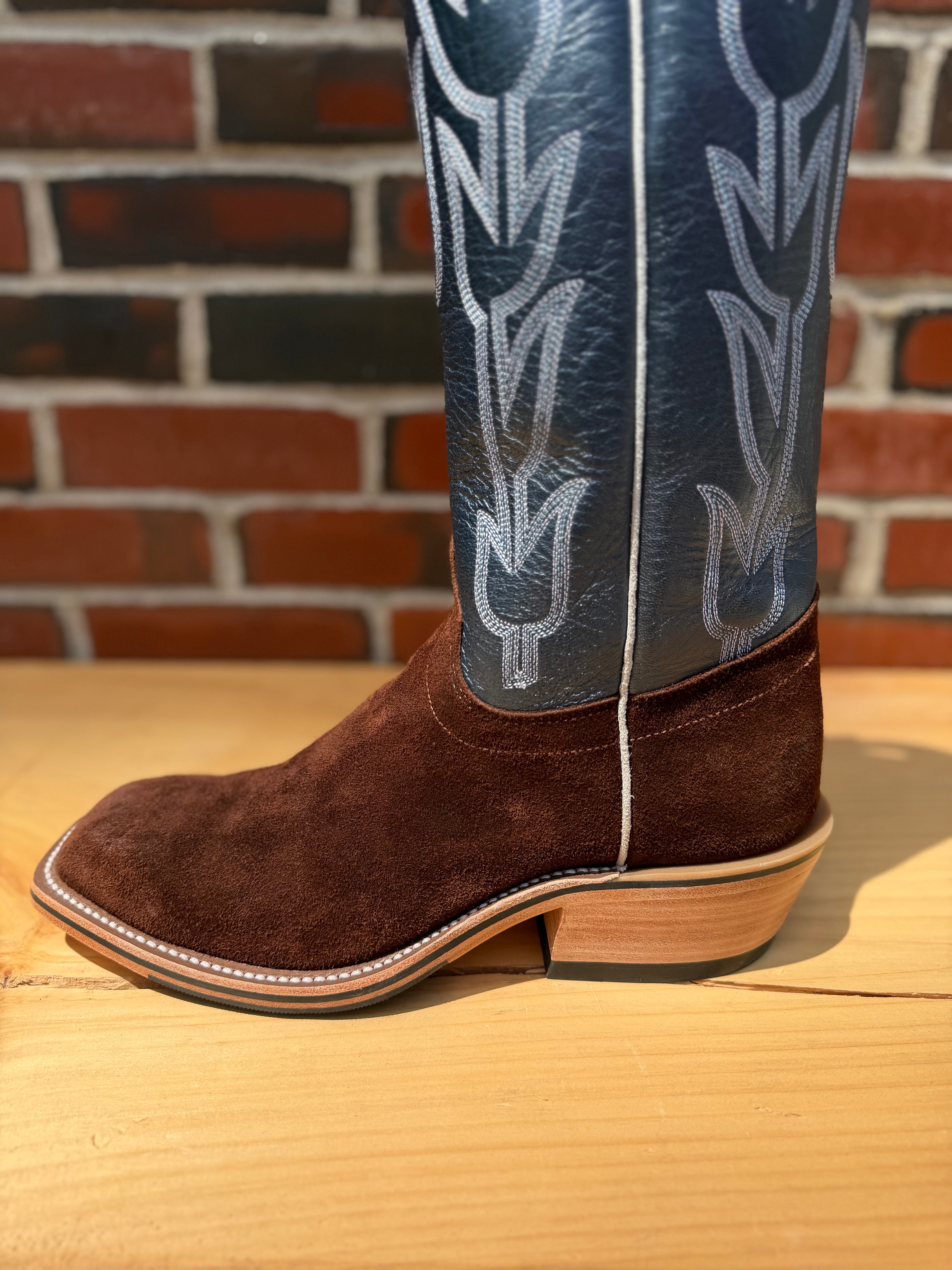 Olathe | TT15 Reverse Raiz Waxy Kudu & Regal Blue Tall Top Cowboy Boots