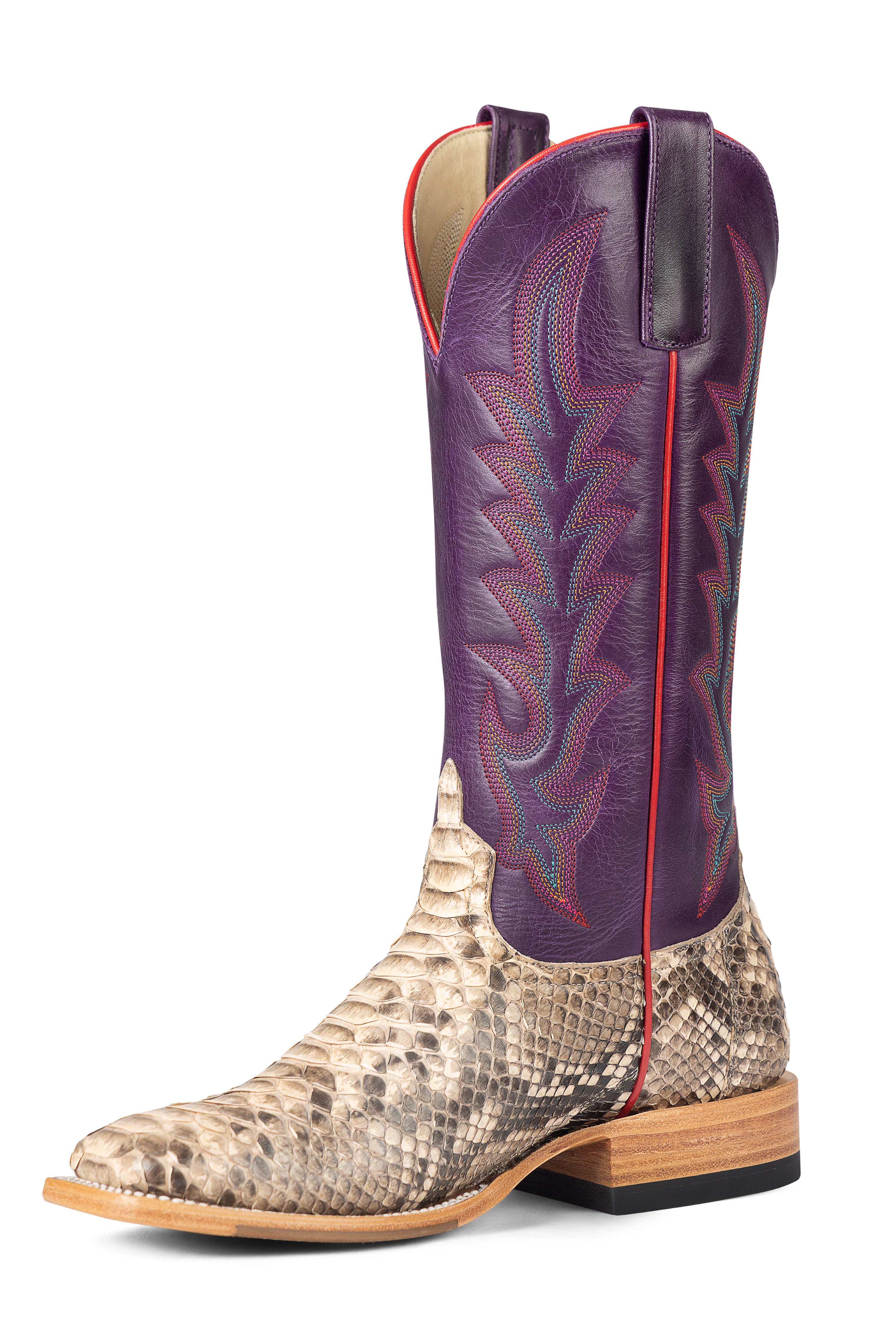 Macie Bean Top Hand | Mink Python (Back Cut) 13″ Purple Texas