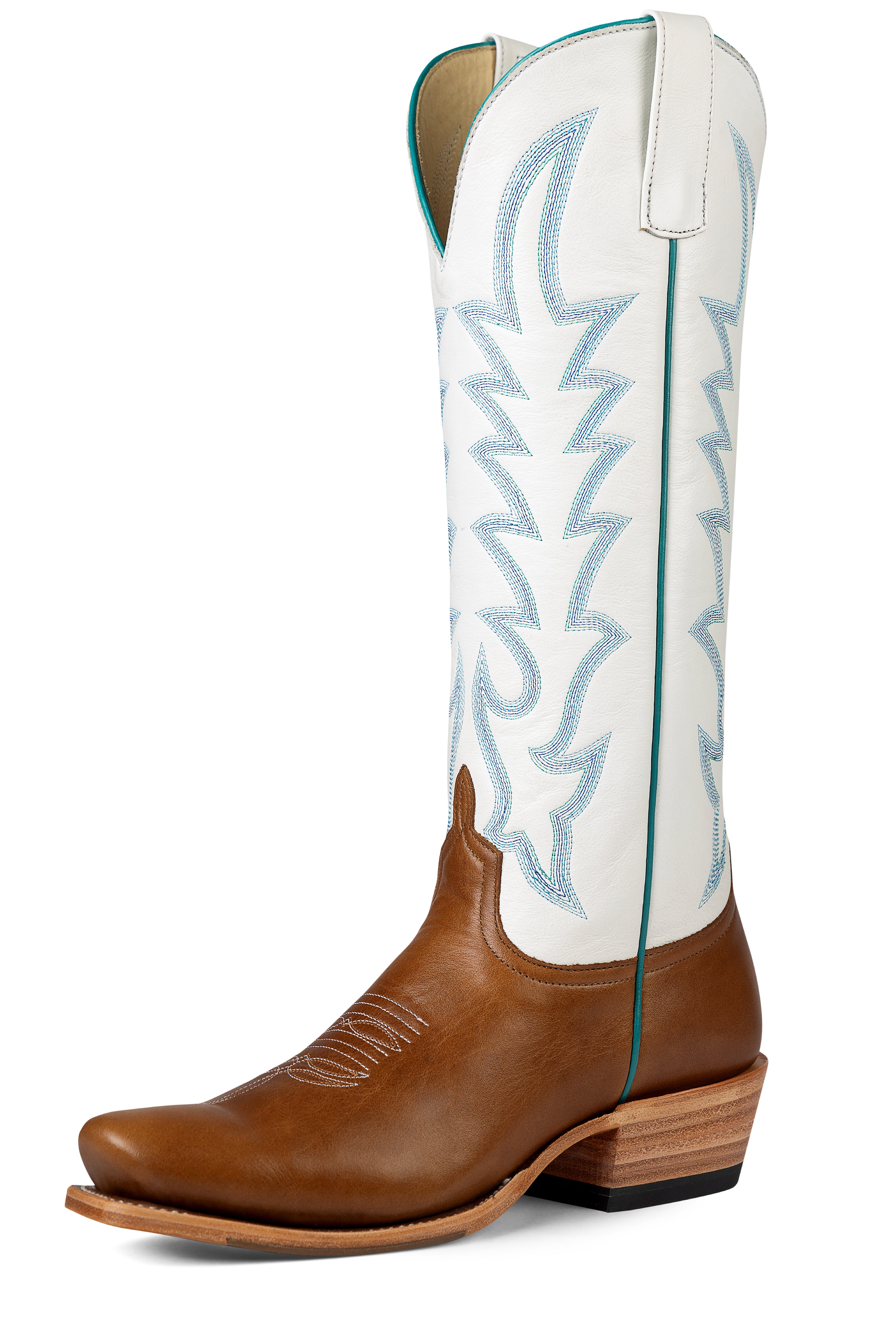 Macie Bean Top Hand “Natural Station” Cowgirl Boots – 15" White Master Craft