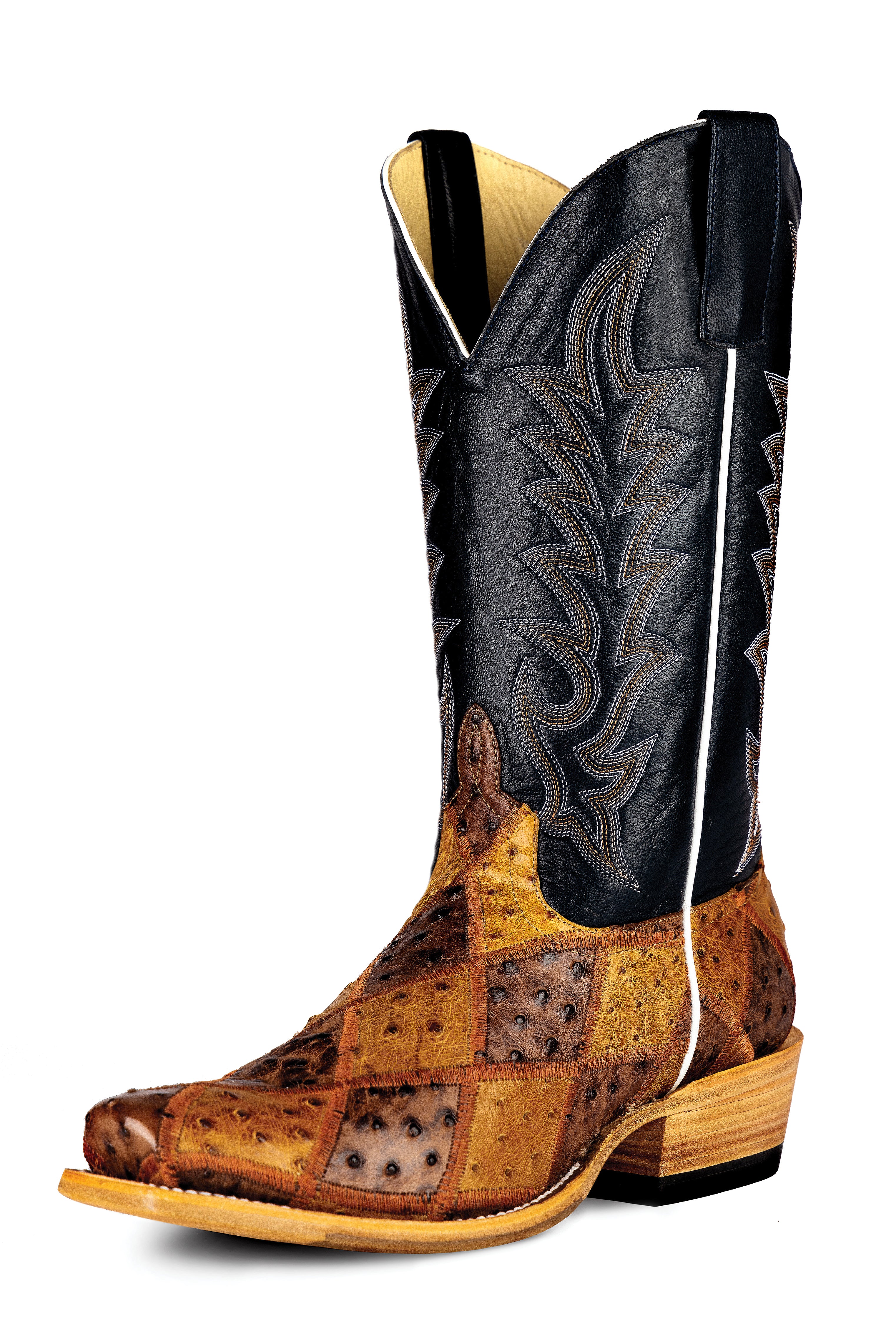 Top Hand Horse Power | Kango / Antique Ostrich Patchwork Cowboy Boots