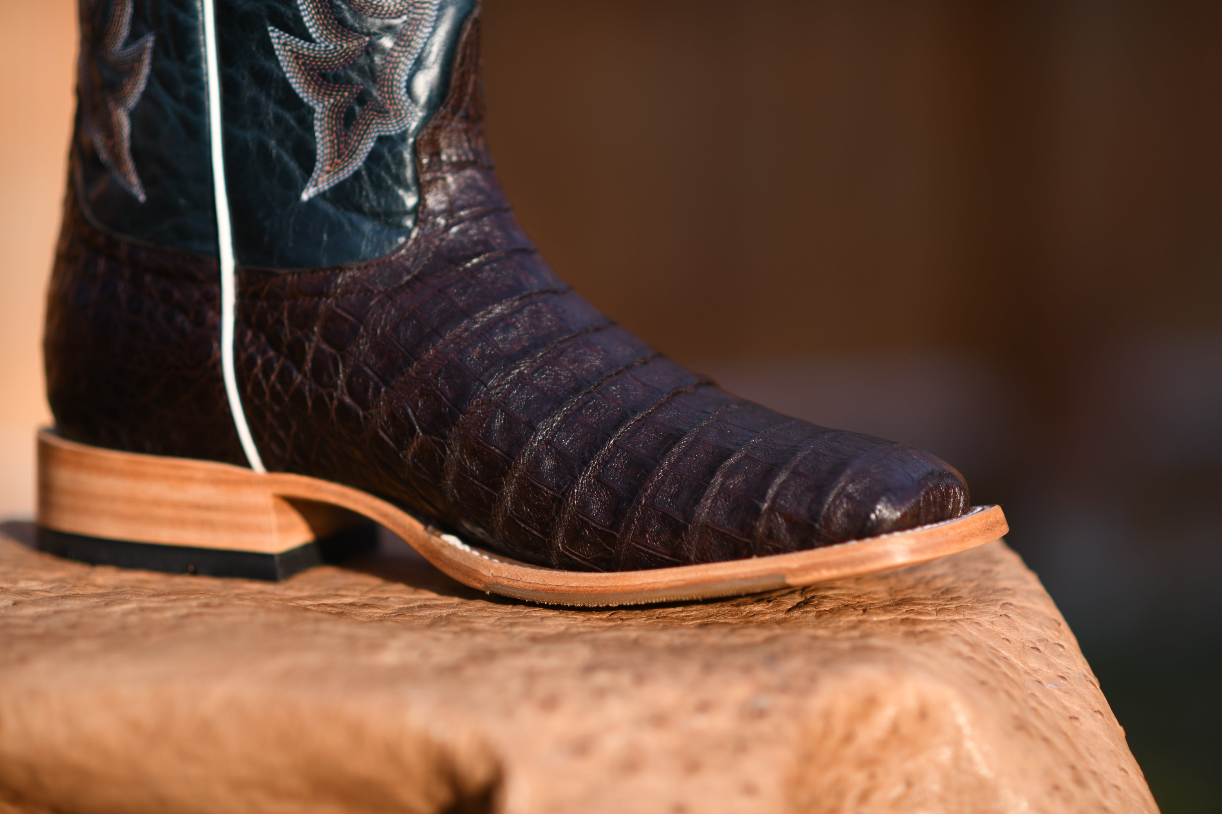 Top Hand Horse Power | Chocolate Caiman Belly Cowboy Boots