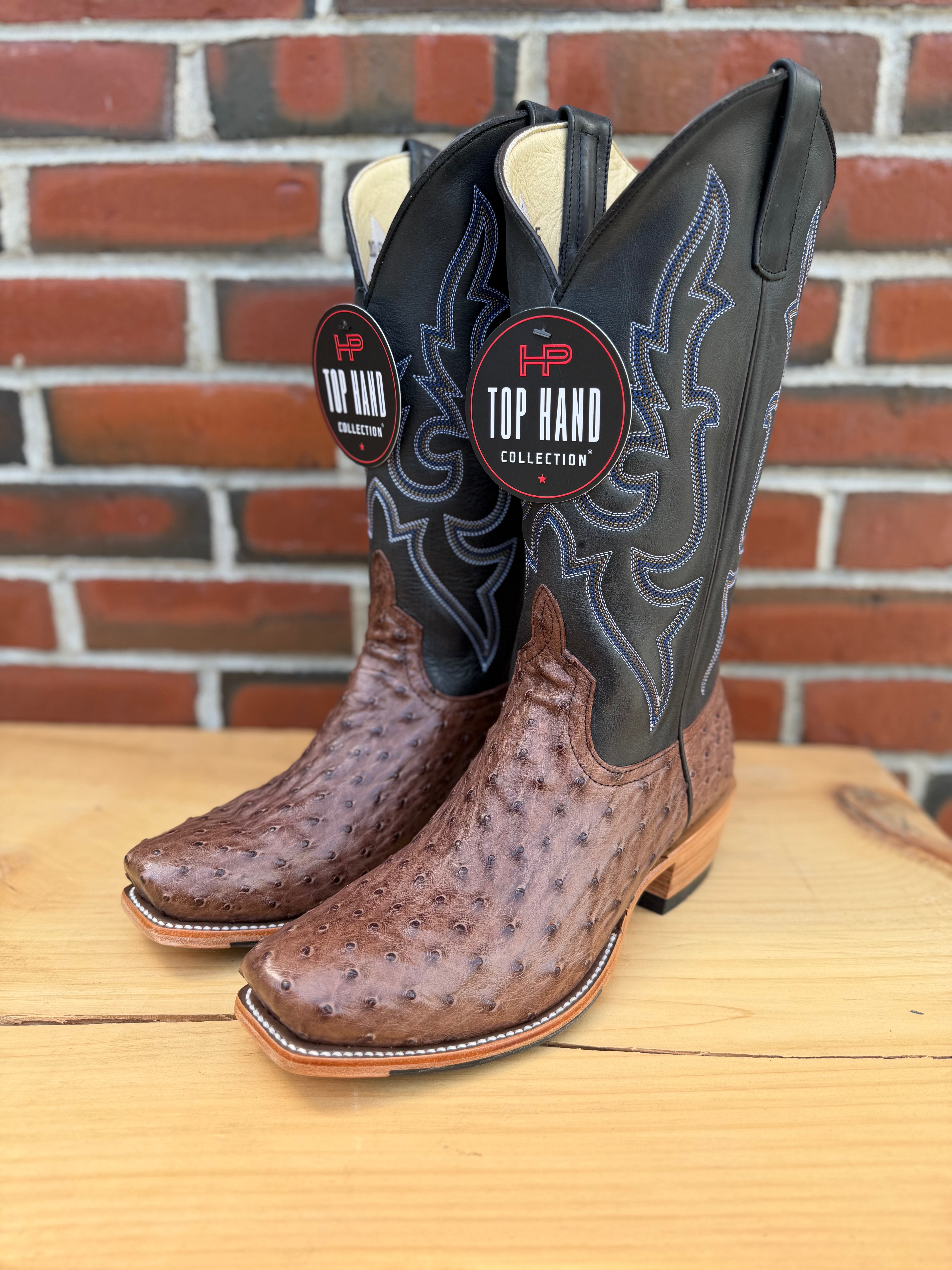 Top Hand Horse Power | Kango Tobacco Full Quill Ostrich Cowboy Boots
