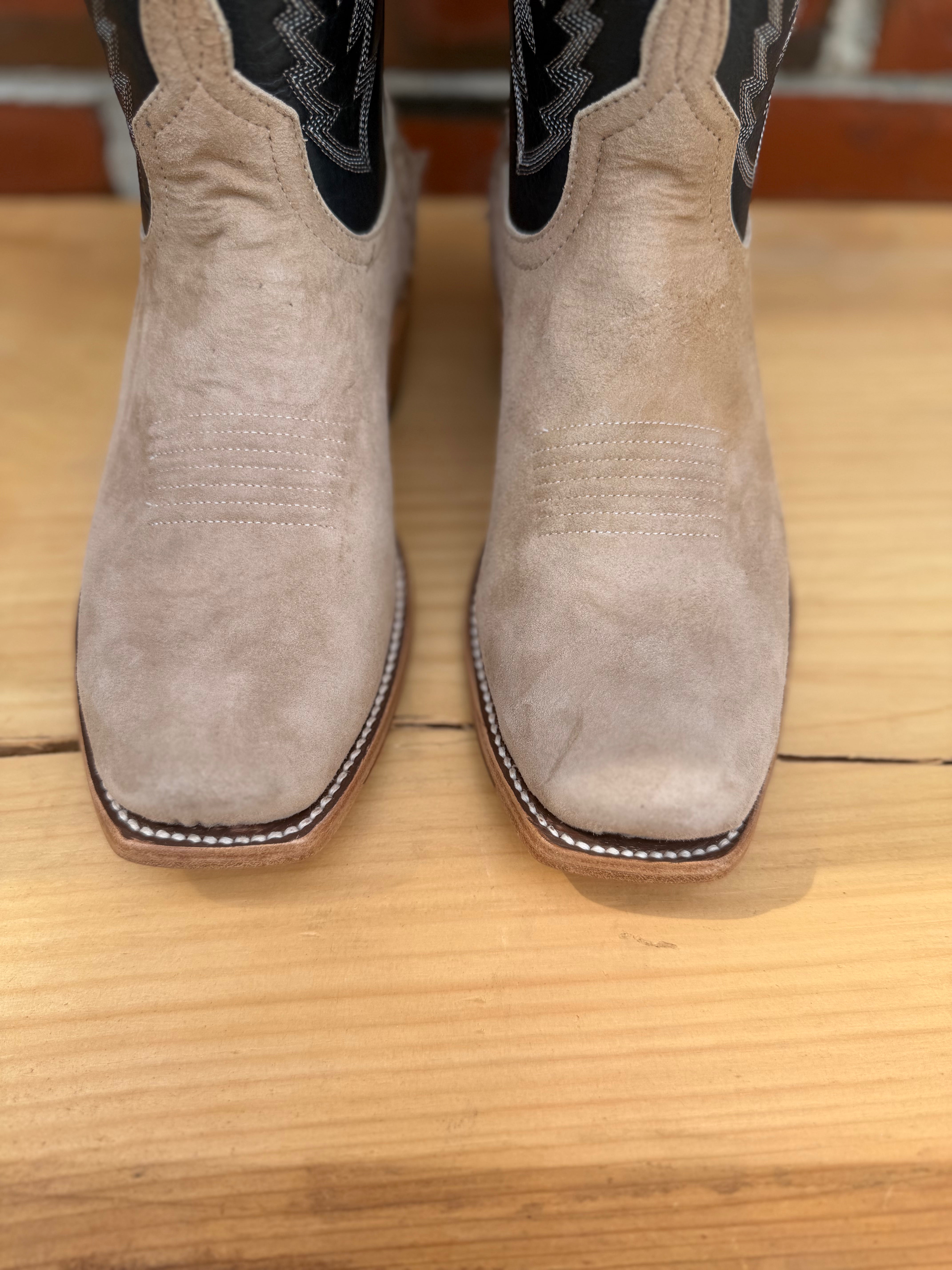 Top Hand Horse Power | Tan Vintage Smooth Ostrich Rough Out Cowboy Boots