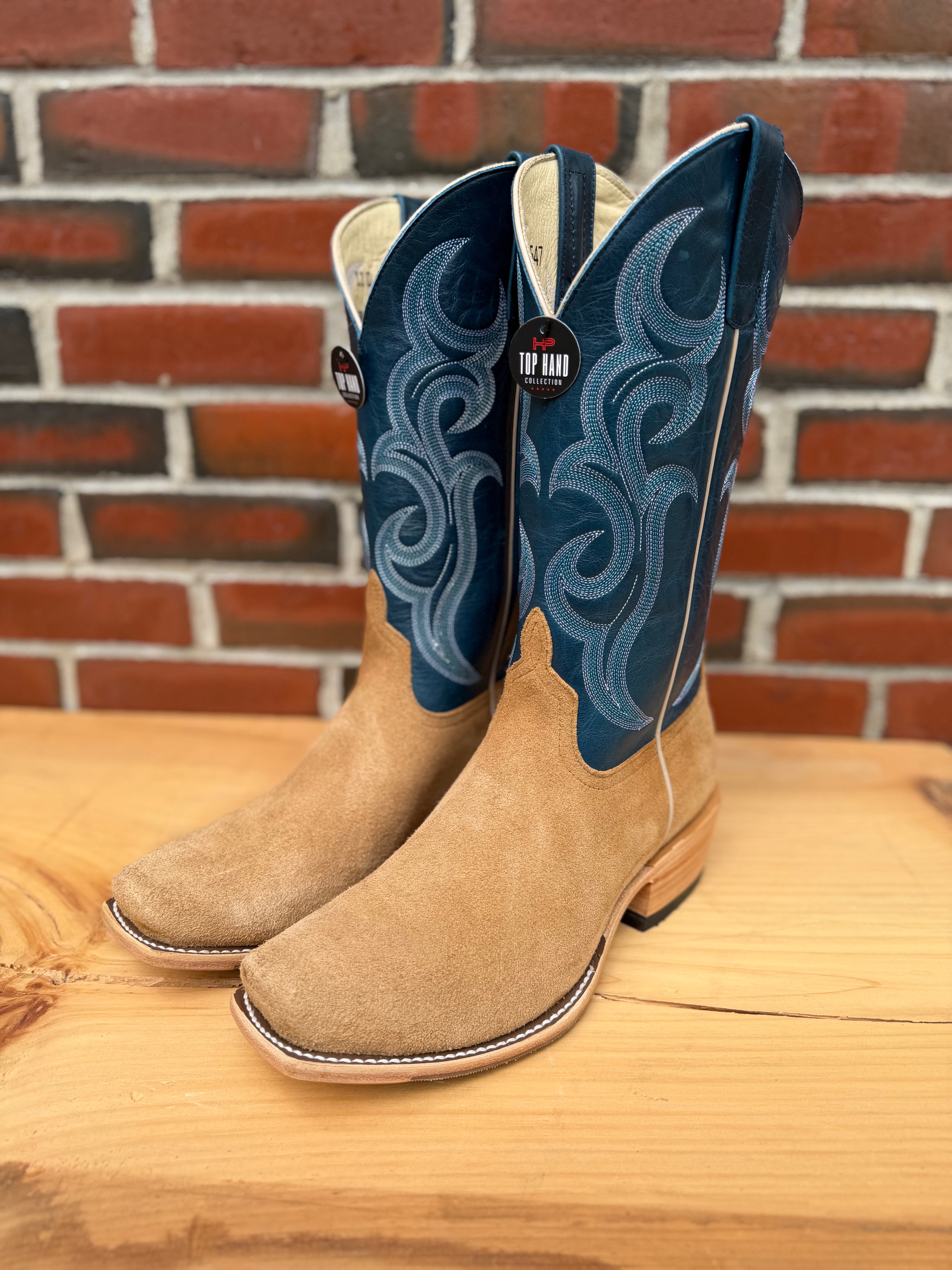 Top Hand Horse Power | Tan Crazy Roughout 13" Azure New Orleans