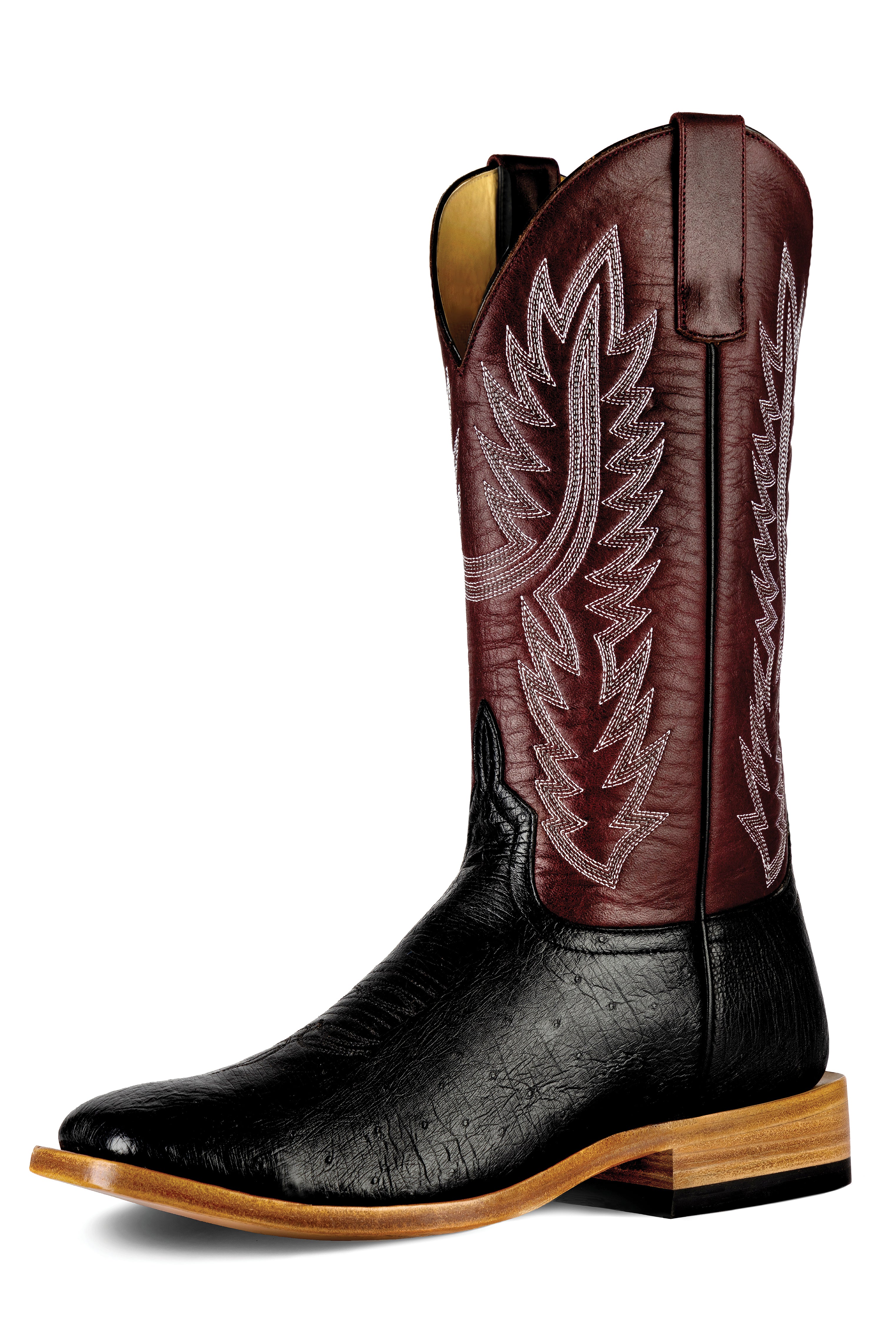 Top Hand Horse Power | Black Smooth Ostrich Cowboy Boots