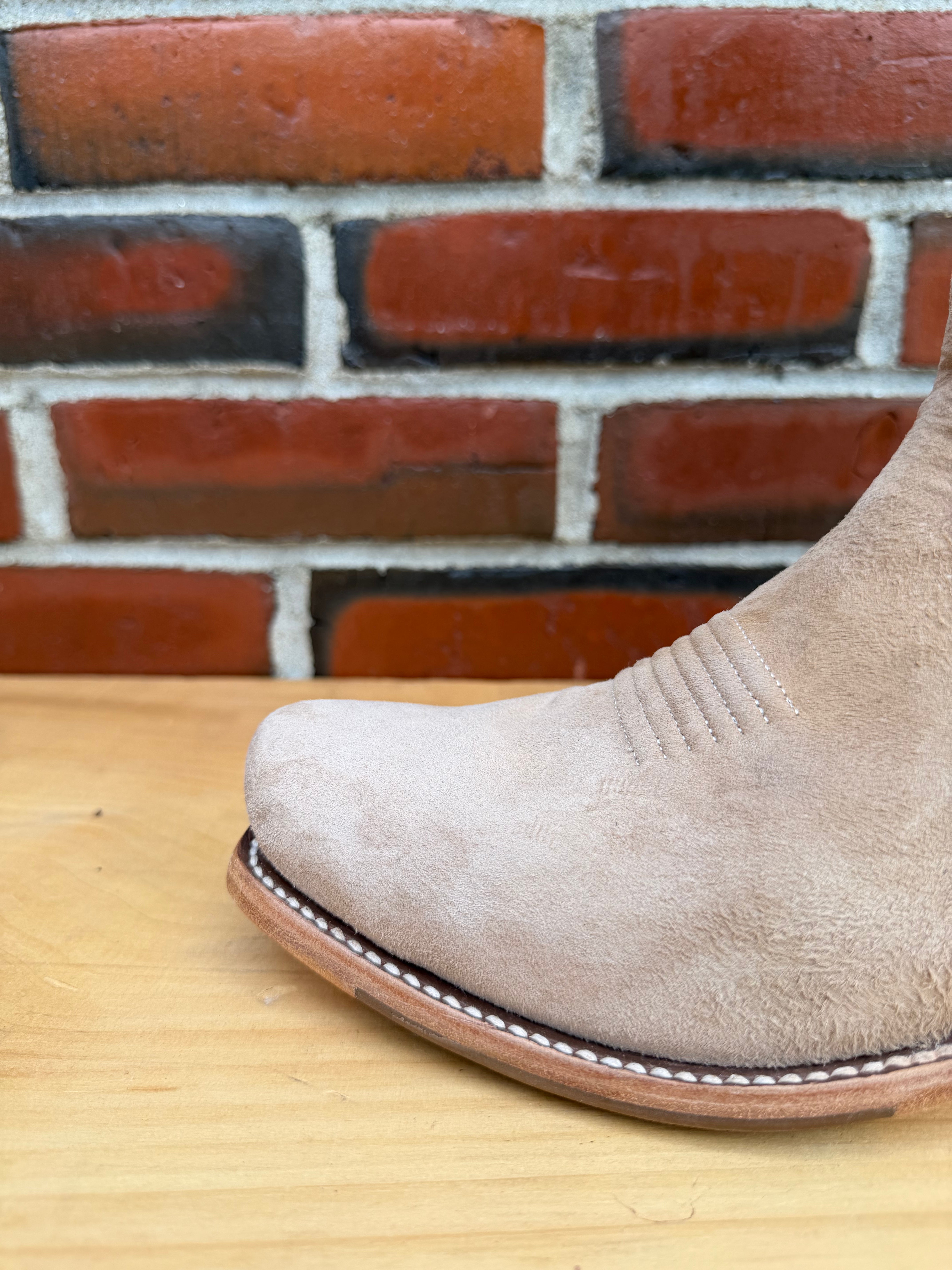 Top Hand Horse Power | Tan Vintage Smooth Ostrich Rough Out Cowboy Boots