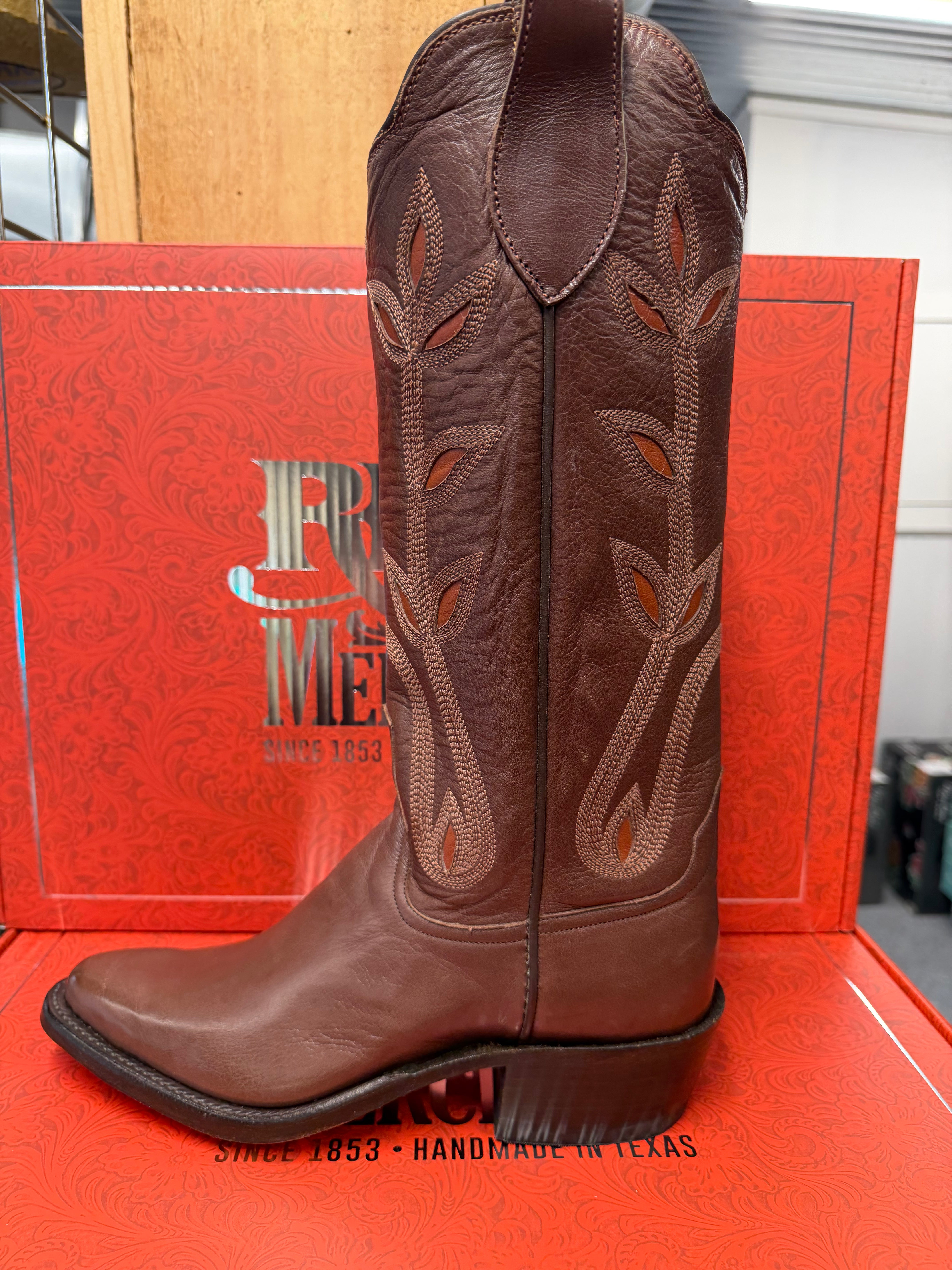 Rios of Mercedes | Women’s Calf Whiskey Cowboy Boots – 14” J Toe