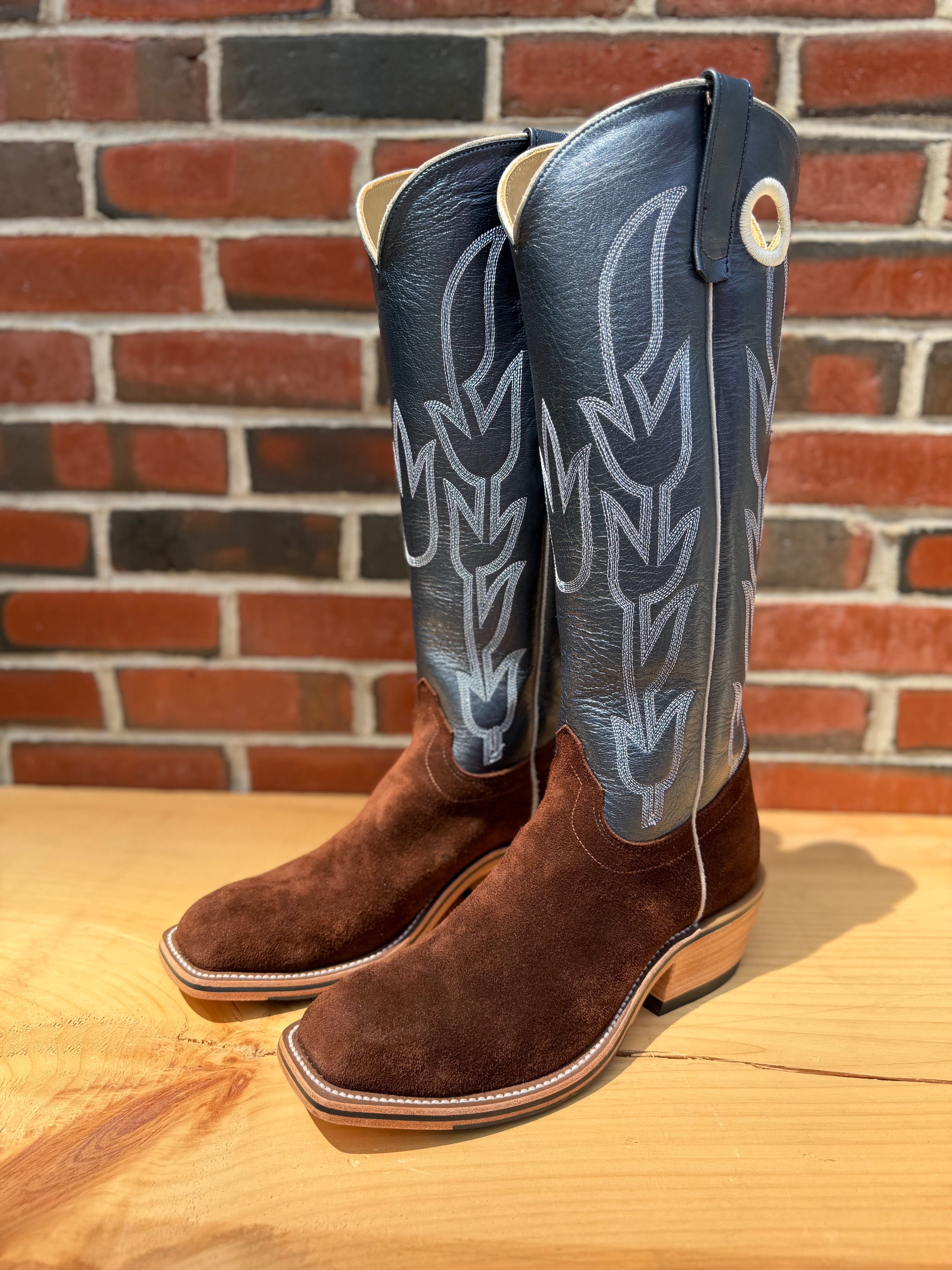 Olathe |  TT15 Reverse Raiz Waxy Kudu & Regal Blue Tall Top Cowboy Boots