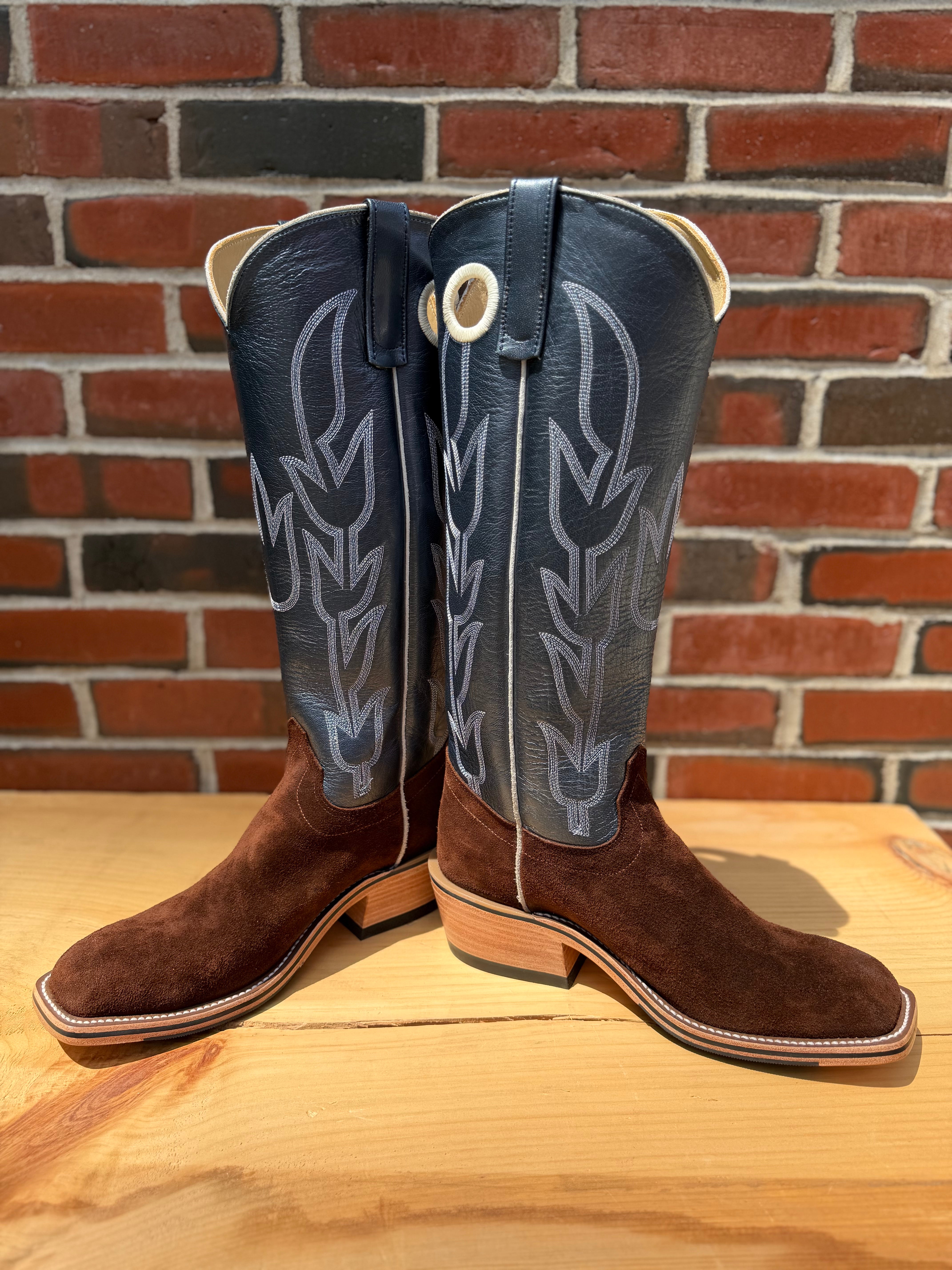 Olathe |  TT15 Reverse Raiz Waxy Kudu & Regal Blue Tall Top Cowboy Boots