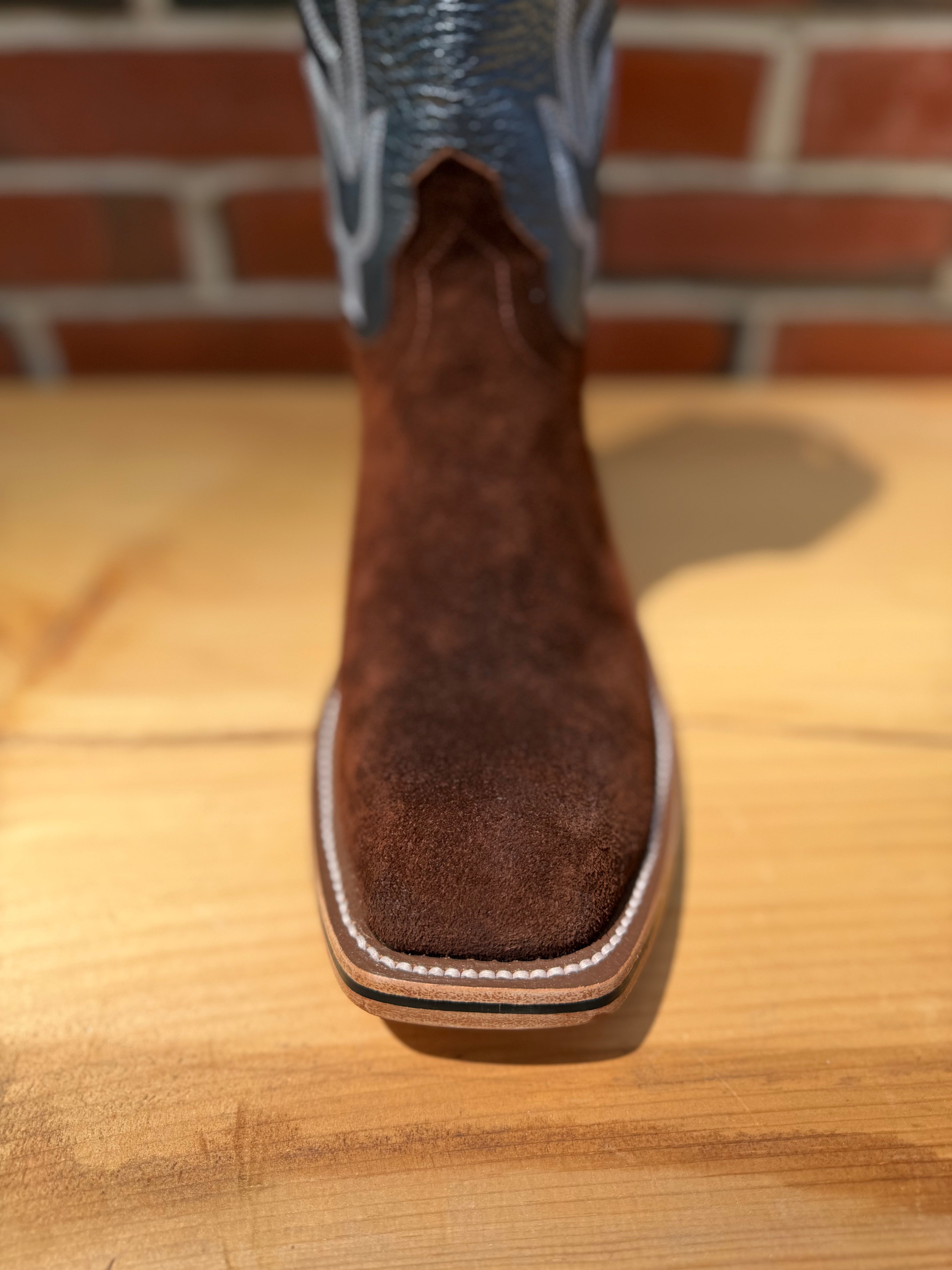 Olathe |  TT15 Reverse Raiz Waxy Kudu & Regal Blue Tall Top Cowboy Boots