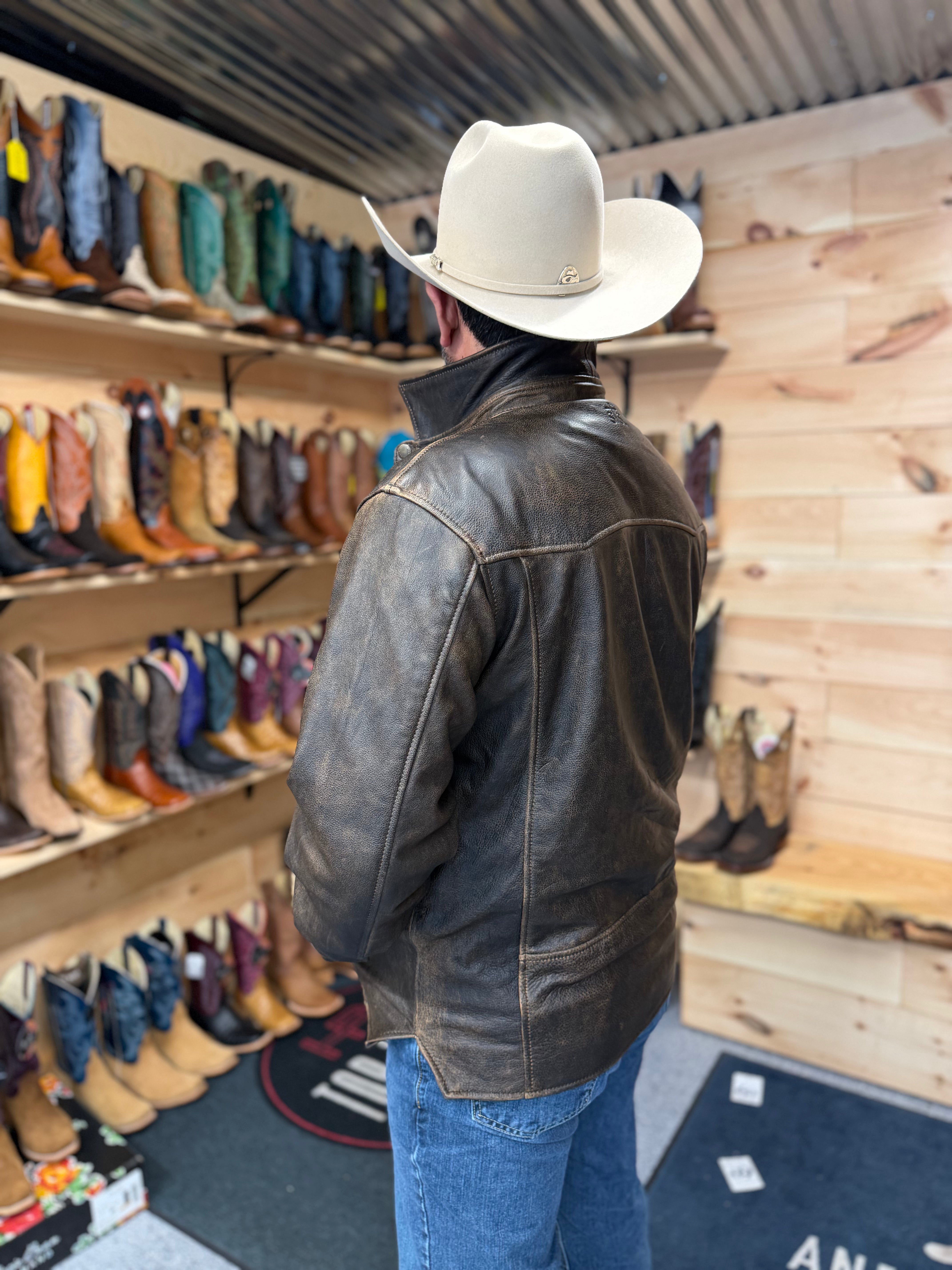 STS Ranchwear Men's Rancher Leather Jacket – Antique Bronze