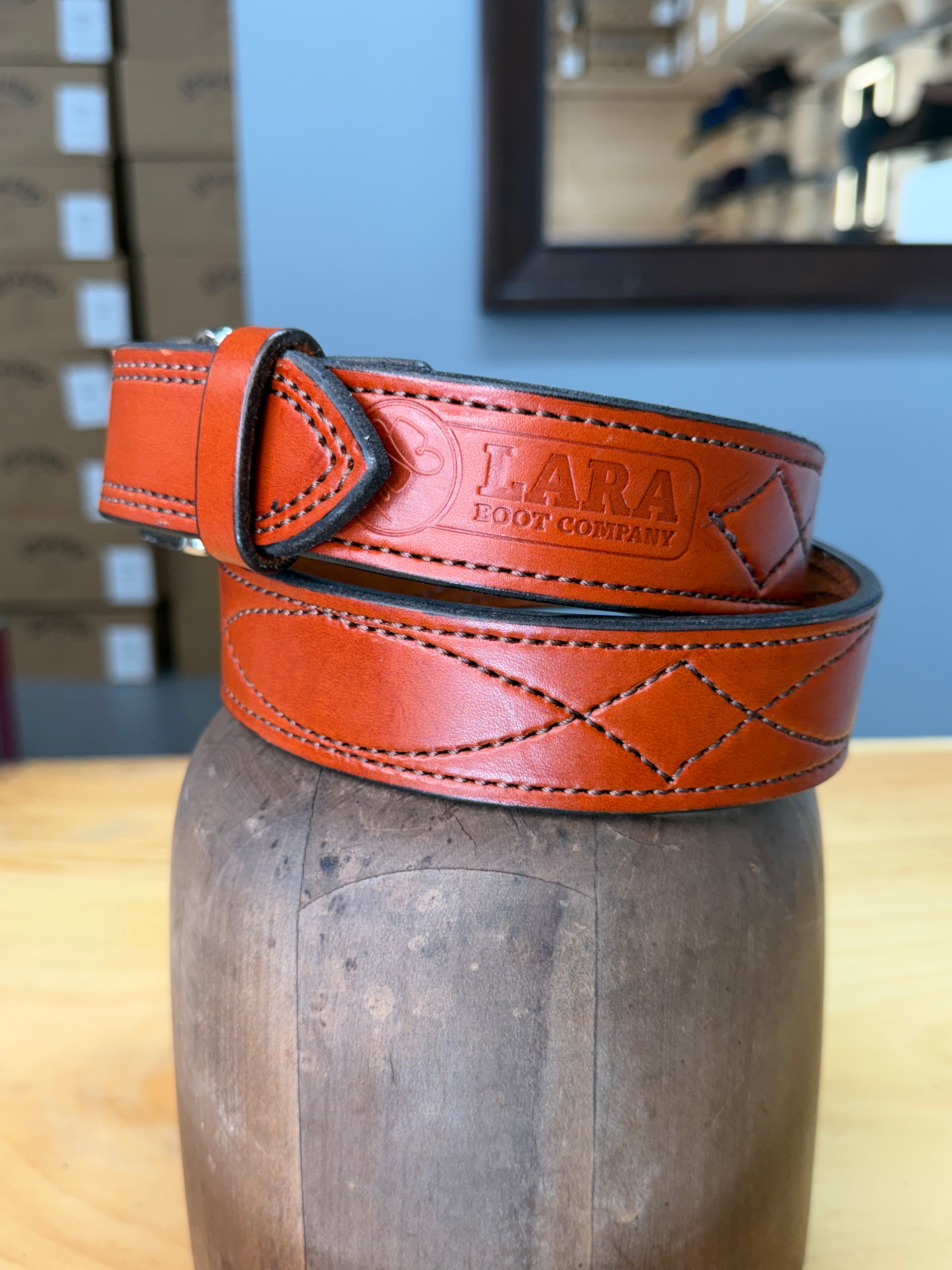 Lara Boot Company Exclusive Gunslinger Leather Belt – Made in USA