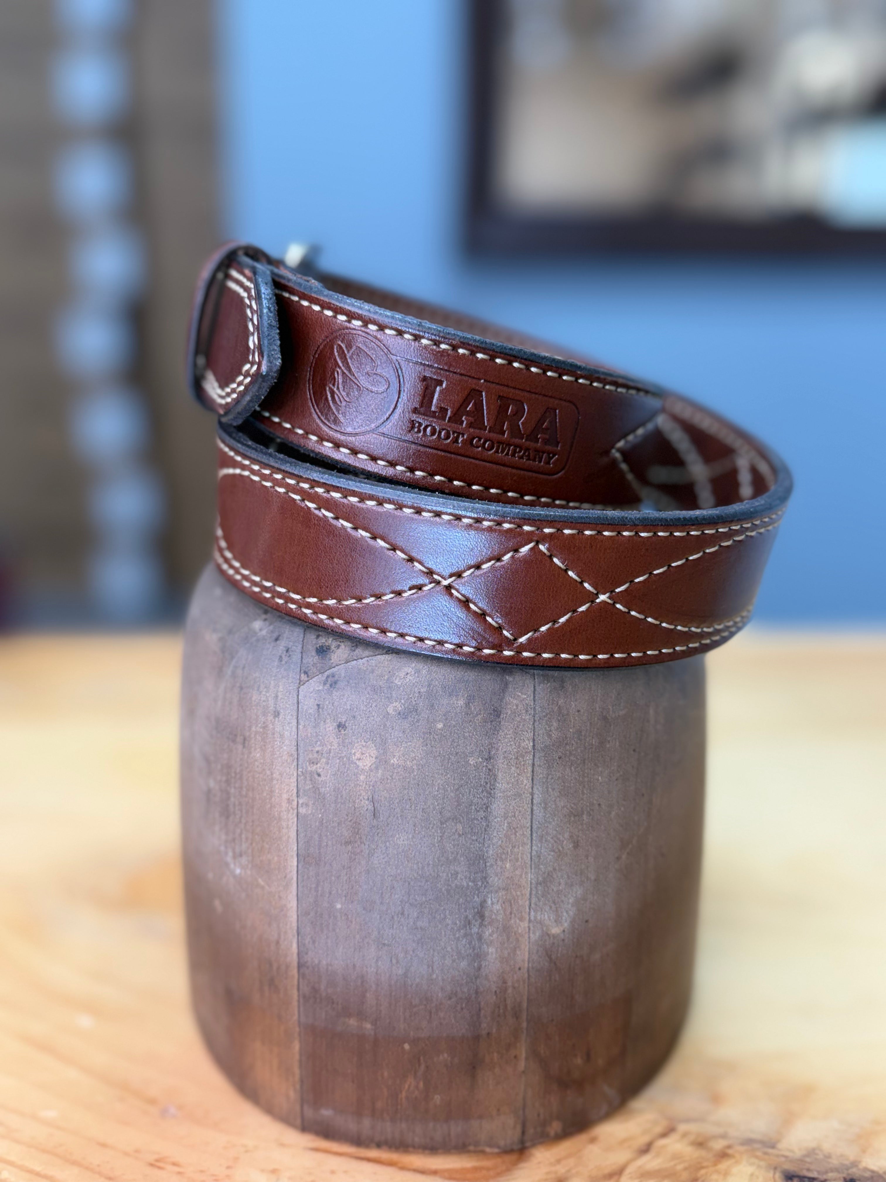 Lara Boot Company Exclusive Gunslinger Leather Belt – Made in USA