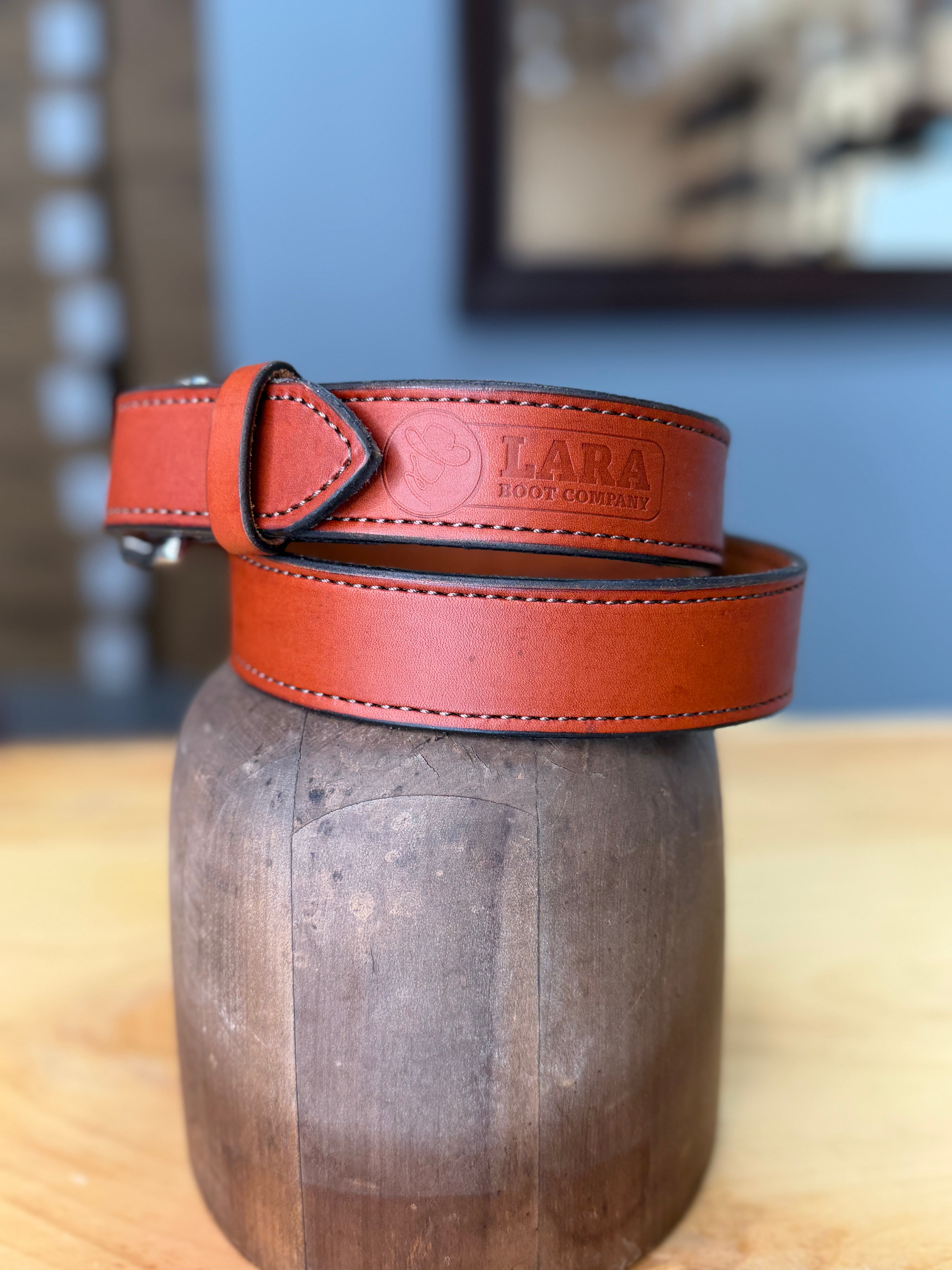 Lara Boot Company Exclusive Single Stitch Leather Belt – Made in USA