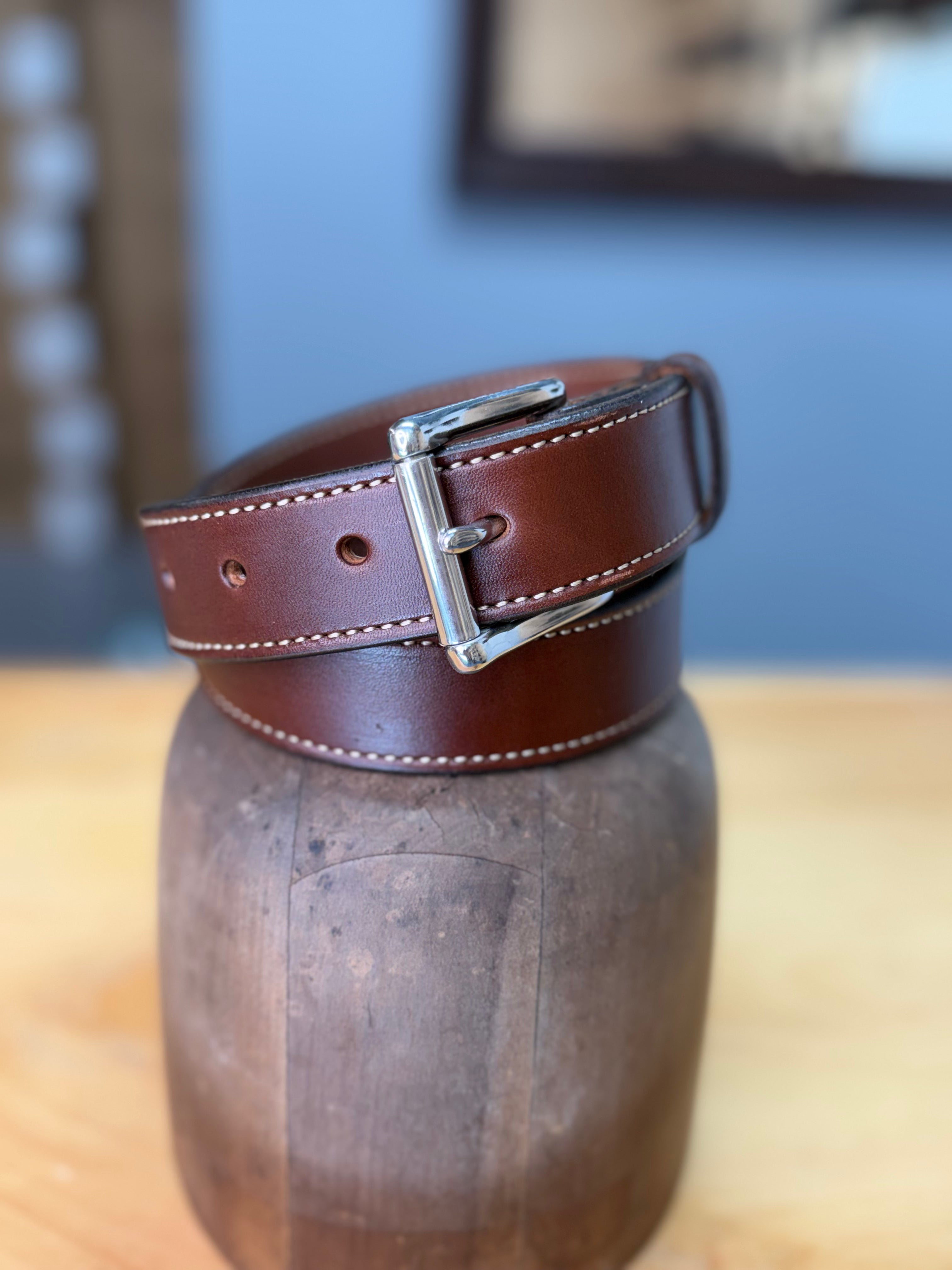 Lara Boot Company Exclusive Single Stitch Leather Belt – Made in USA