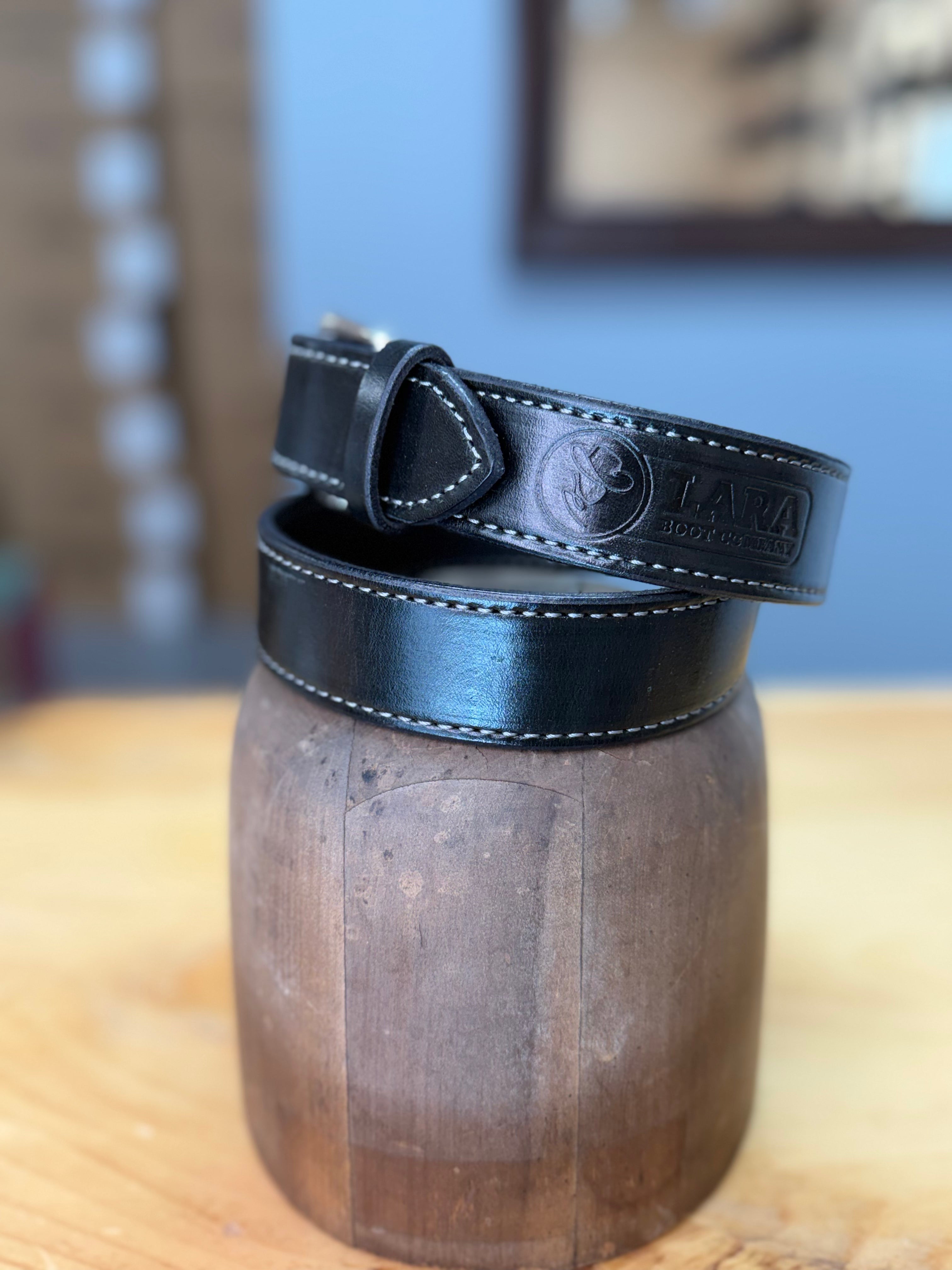 Lara Boot Company Exclusive Single Stitch Leather Belt – Made in USA